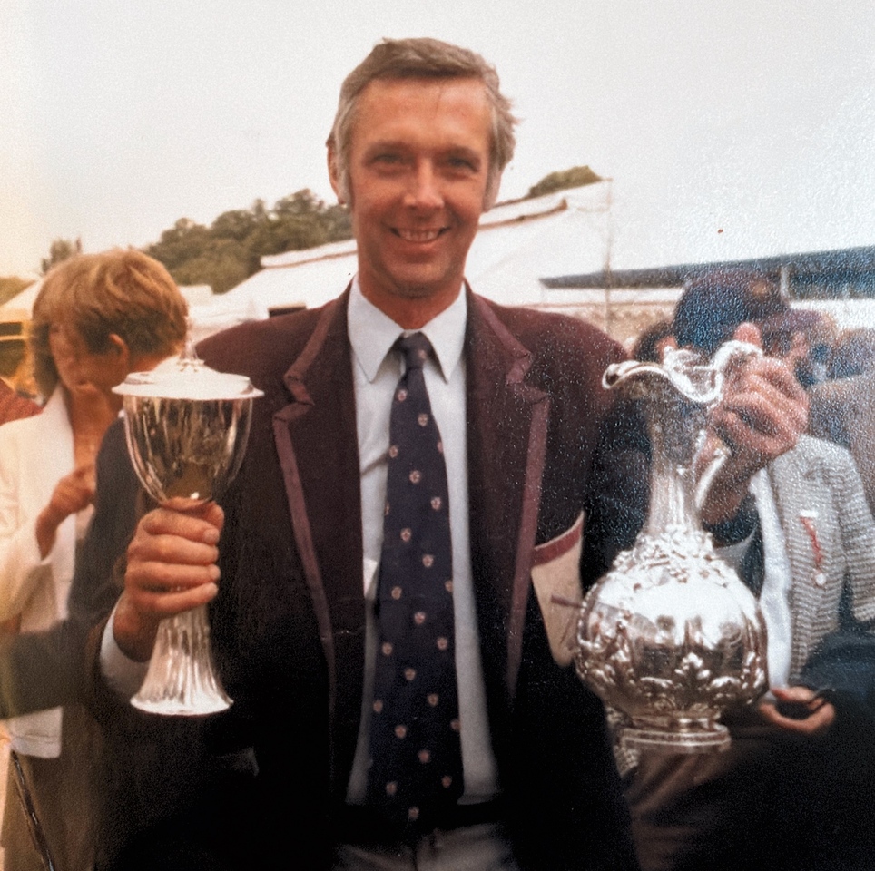 ULBC athlete holding Henley Royal Regatta trophies